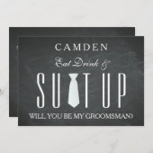 Black Chalkboard Suitup Zal ik m'n moeder zijn? Kaart (Voorkant / Achterkant)