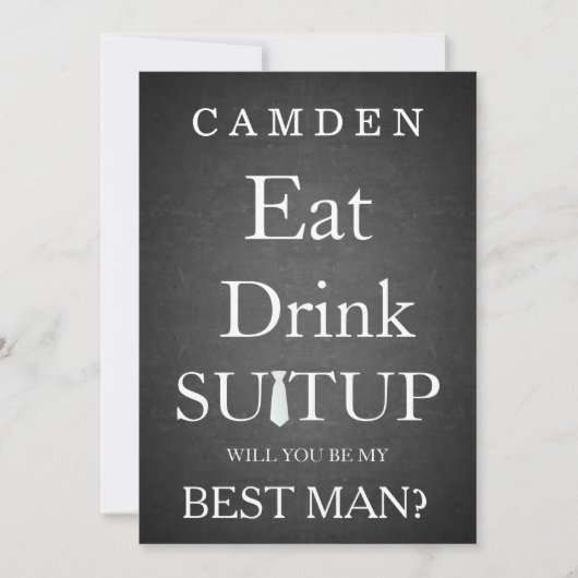 Black Chalkboard Suitup zal mijn beste zijn Kaart (Voorkant)