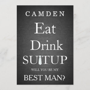 Black Chalkboard Suitup zal mijn beste zijn Kaart