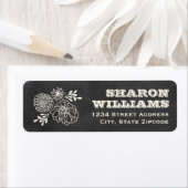 Black Chalkboard Wedding Return-adres Etiket (Insitu)