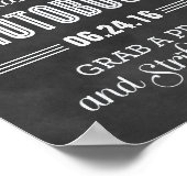 Black Chalkboard Weduwen Fotografie Welkom Poster (Hoek)