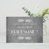 Black ChalkBoard Zal je mijn Bridesmaid zijn Kaart (Staand voorkant)