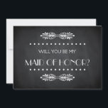 Black ChalkBoard Zal je mijn dienstmeisje zijn? Kaart<br><div class="desc">Dit is Black Board, Chalk Board Colorful Floral border zou een elegant uiterlijk geven in gezegde Will you be my Bridesmaid to your bride. Dit is het beste voor de bruid, die van bloemen houdt en van bloemen. Het is echt een leuke manier om de speciale dames in je leven...</div>