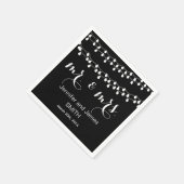 Black Challkboard Weddenschap Confetti Gold Glitte Servet (Hoek)