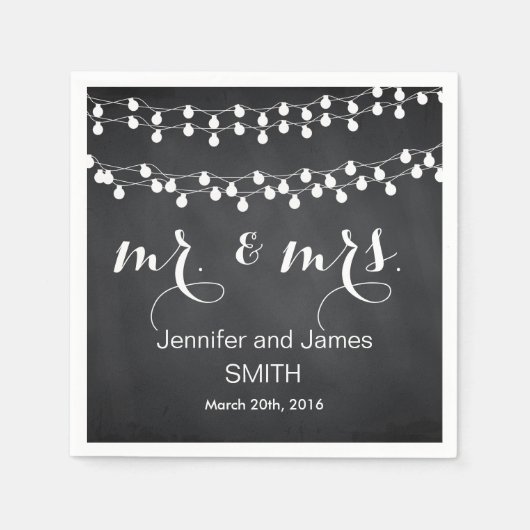Black Challkboard Weddenschap Confetti Gold Glitte Servetten (Voorkant)