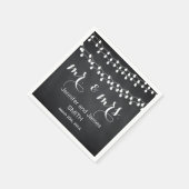 Black Challkboard Weddenschap Confetti Gold Glitte Servetten (Hoek)