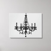 Black Chandelier Canvas Afdruk (Voorkant)