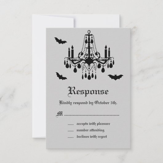 Black Chandelier en Damask RSVP (Voorkant)