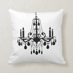 Black Chandelier Pillow Kussen