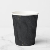 Black charcoal gold dots papieren bekers (Achterkant)