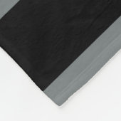 Black Charcoal Team Jersey Preppy Stripe Fleece Deken (Hoek)