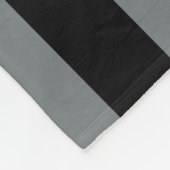 Black Charcoal Team Jersey Preppy Stripe Fleece Deken (Hoek)
