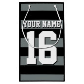 Black Charcoal Team Jersey Preppy Stripe Klein Cadeauzakje (Achterkant)