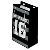 Black Charcoal Team Jersey Preppy Stripe Klein Cadeauzakje (Achterkant Gekanteld)