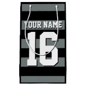 Black Charcoal Team Jersey Preppy Stripe Klein Cadeauzakje (Voorkant)