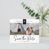 Black Cheap Custom Photo Instant Engaged Couple (Staand voorkant)