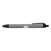 Black Check Buffalo Plaid Pattern Business Logo Zwarte Inkt Pen (Bovenkant)