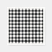 Black Check Gingham Pattern Napkins Servet (Voorkant)