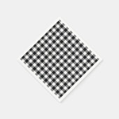 Black Check Gingham Pattern Napkins Servet (Hoek)