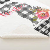 Black Checked Michigan Sherpa Blanket Sherpa Deken (3/4)