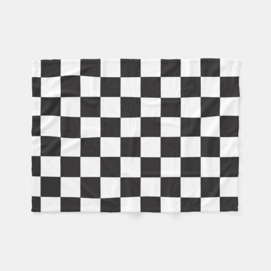 Black Checker Pattern Fleece (Voorkant (Horizontaal))