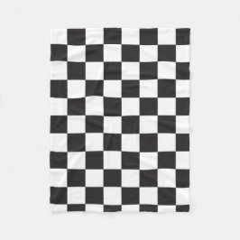 Black Checker Pattern Fleece