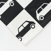 Black Checkerboard Mini Cooper Fleece Deken (Hoek)