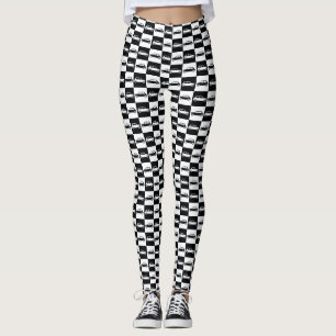 Black Checkerboard Mini Cooper Leggings