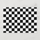 Black Checkerboard Patroon Briefkaart (Voorkant)