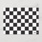 Black Checkered Flag Bunting Banner Post Card Briefkaart (Achterkant)