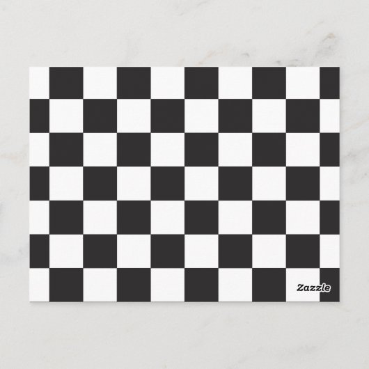 Black Checkered Flag Bunting Banner Post Card Briefkaart (Achterkant)