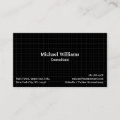 Black Checkered Pattern Trendy Modern Geometric Visitekaartje (Voorkant)