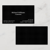 Black Checkered Pattern Trendy Modern Geometric Visitekaartje (Voorkant / Achterkant)