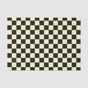 Black Checkered Picnic Check Simple Deco Pattern Tissuepapier