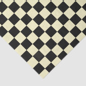 Black Checkered Picnic Check Simple Deco Pattern Tissuepapier (Detail)