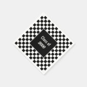 Black Checkered Reunion op maat Servet (Hoek)