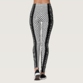 Black Checkes Stippen stripes U kiest zwarte kleur Leggings (Achterkant)
