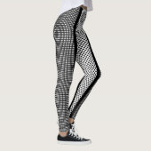 Black Checkes Stippen stripes U kiest zwarte kleur Leggings (Rechts)