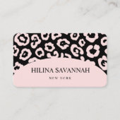 Black Cheetah Skin Visitekaartje (Voorkant)