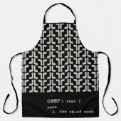 Black CHEF Mud Cloth Tribal Africa Pattern Schort (Voorkant)
