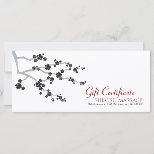 Black Cherry Blosbloesblowers Zen Gift Certificate (Voorkant)