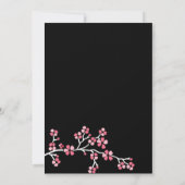 Black Cherry Blossom Elegant Wedding 5x7 Kaart (Achterkant)