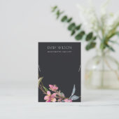 BLACK CHERRY BLOSSOM FLORAL KETTING DISPLAY LOGO VISITEKAARTJE (Staand voorkant)