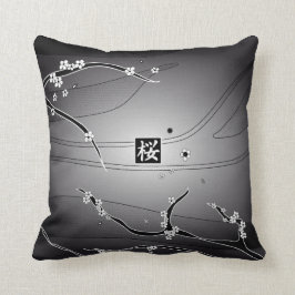 Black Cherry Blossom Tree Kussen