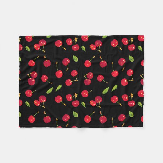 Black Cherry Fleece Blanket (Voorkant (Horizontaal))