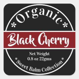 Black Cherry Modern Typography Label Collectie