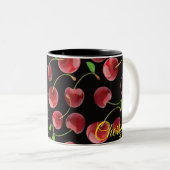 Black Cherry-Mok Two-Tone Koffee Mok (Voorkant rechts)