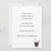 Black Cherry Party Uitnodiging (Achterkant)