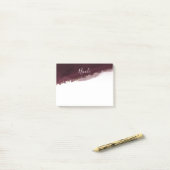 Black Cherry Waterverf Gold Modern Chic Elegant Post-it® Notes (Op bureau)