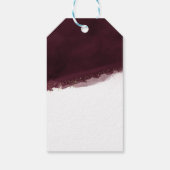 Black Cherry Waterverf Gold Modern Elegant Favor Cadeaulabel (Achterkant)